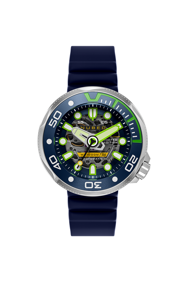 Ventana Skeleton Automatic Limited Edition Blue / Silicone | Blue Dial