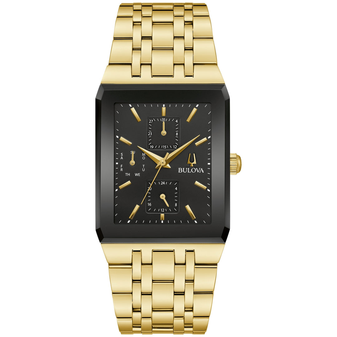 Bulova 42mm / Gold / Black | Black Dial