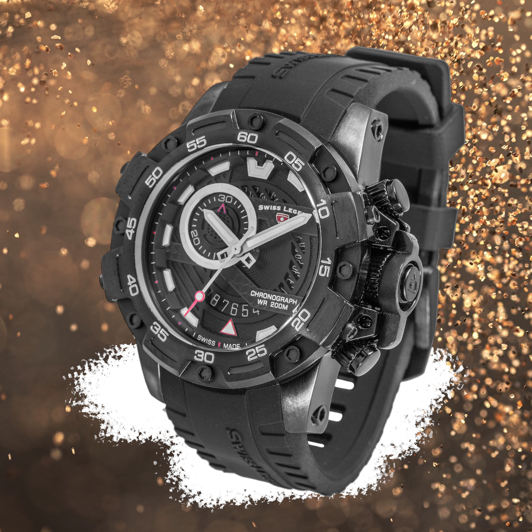 Orca Chronograph Black Dial / Black Strap | Black Dial