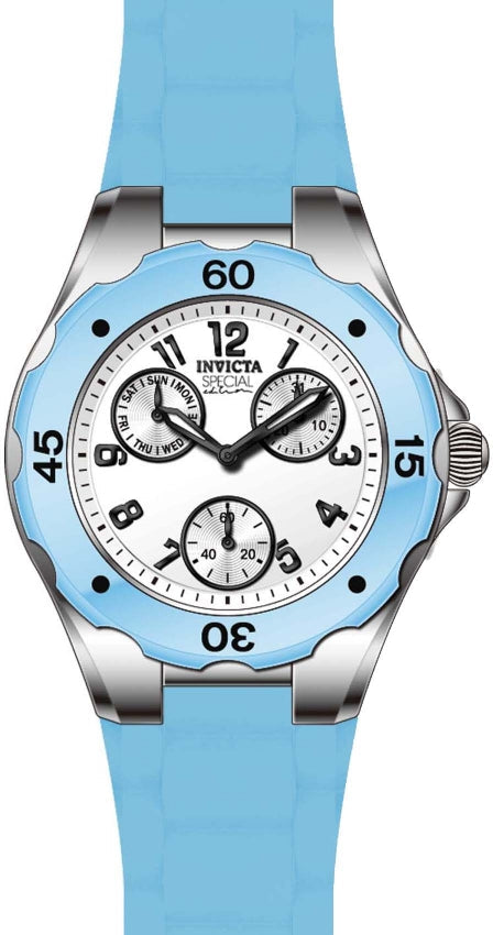Angel White Dial / Blue Silicone Strap White Dial