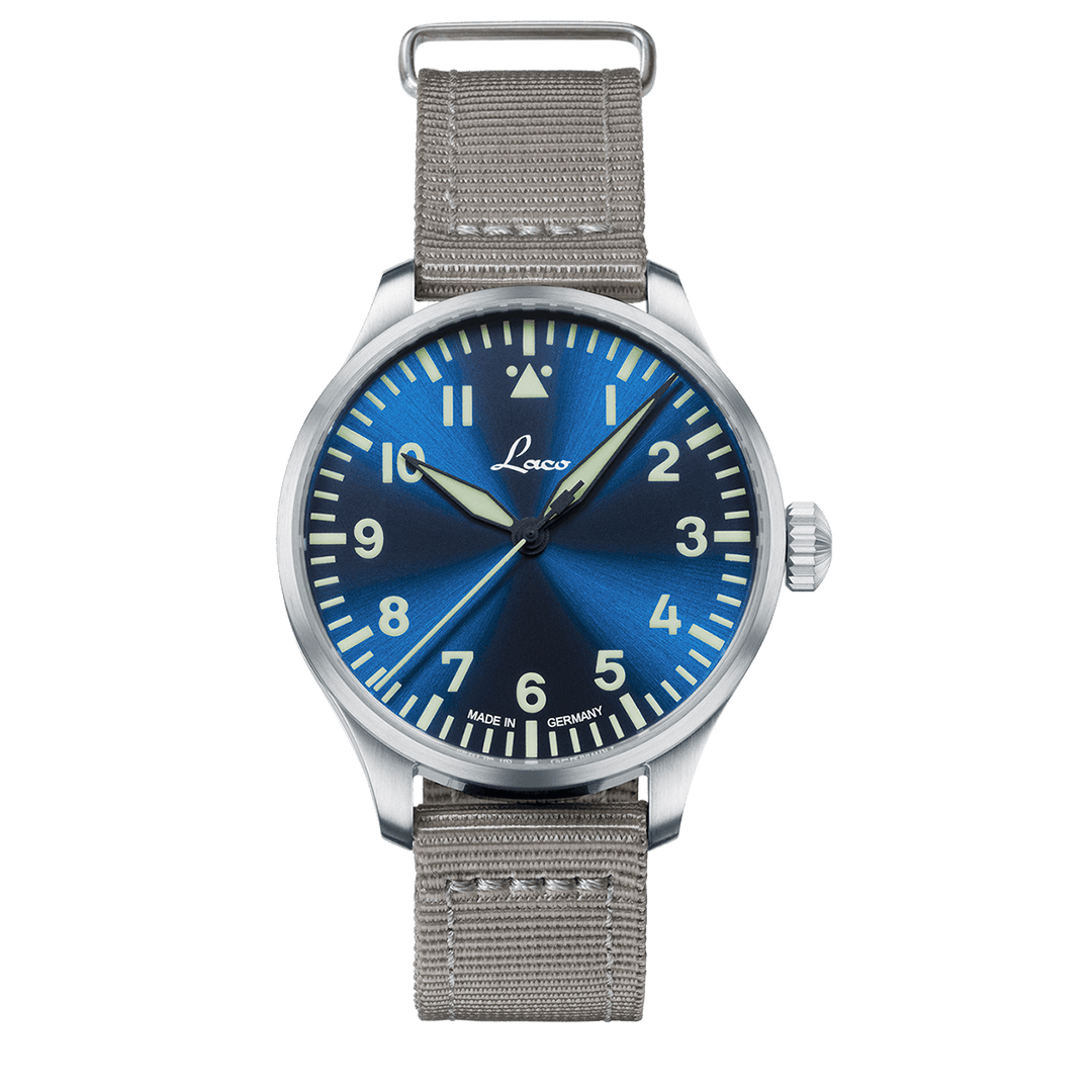 Augsburg Blaue Stunde 39 nylon bracelet Blue Dial