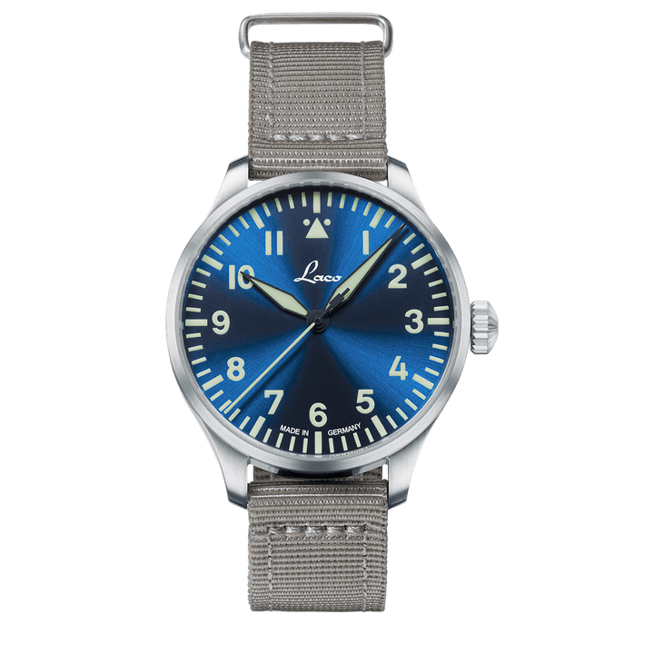 Augsburg Blaue Stunde 39 nylon bracelet Blue Dial