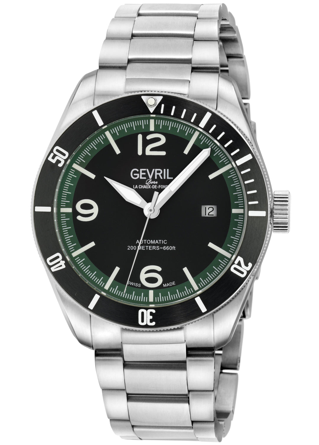 Yorkville Gevril Men's Yorkville Black Dial Sellita SW200 Swiss Automatic Unidir