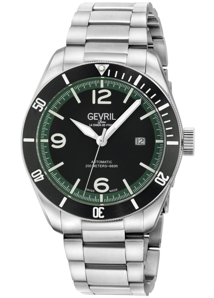 Yorkville Gevril Men's Yorkville Black Dial Sellita SW200 Swiss Automatic Unidir