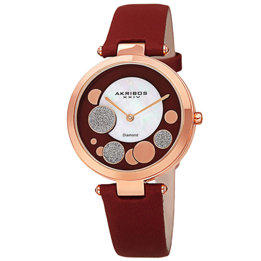 Casual Burgundy/Leather | White Dial