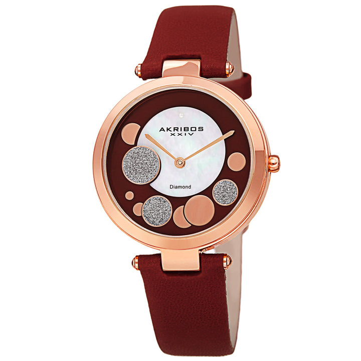 Casual Burgundy/Leather | White Dial