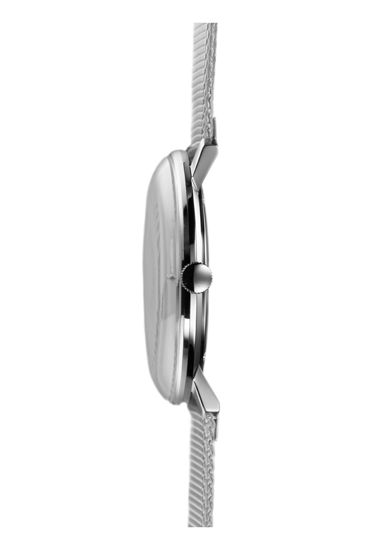 Max Bill Quartz Silver Dial / Stainless Steel Milanese Bracelet Silver Dial