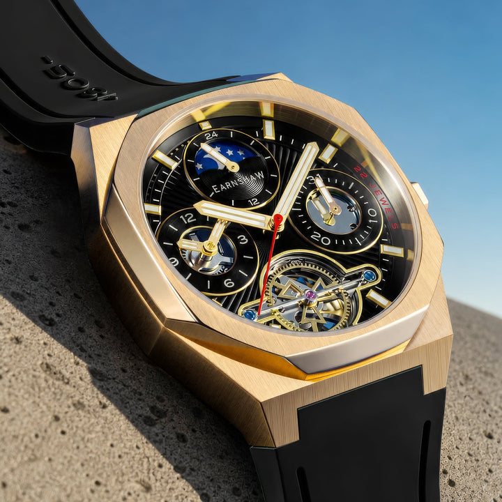 Drake Black Opulence / Black Rubber Strap Black Dial
