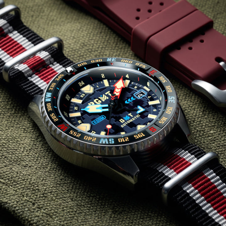 Dragoon GMT Automatic Multicolor Dial / Multicolor Nylon Strap Multi-Color Dial