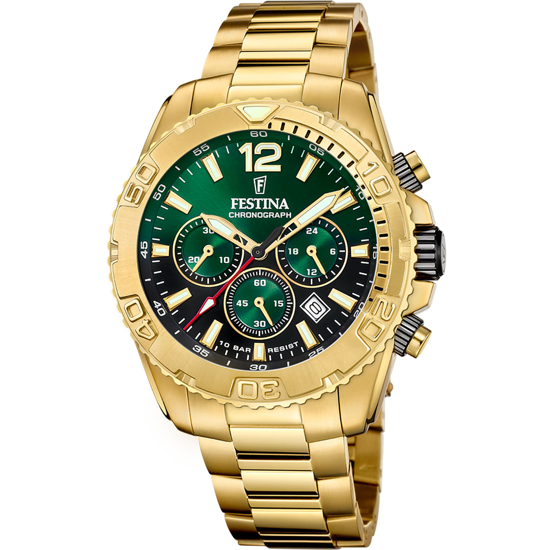 Timeless Chronograph Green / Stainless Steel Green Dial