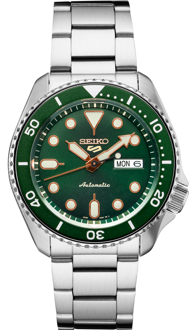 5 Sports SKX Series Green Dial / Stainless Steel Bracelet Green Dial