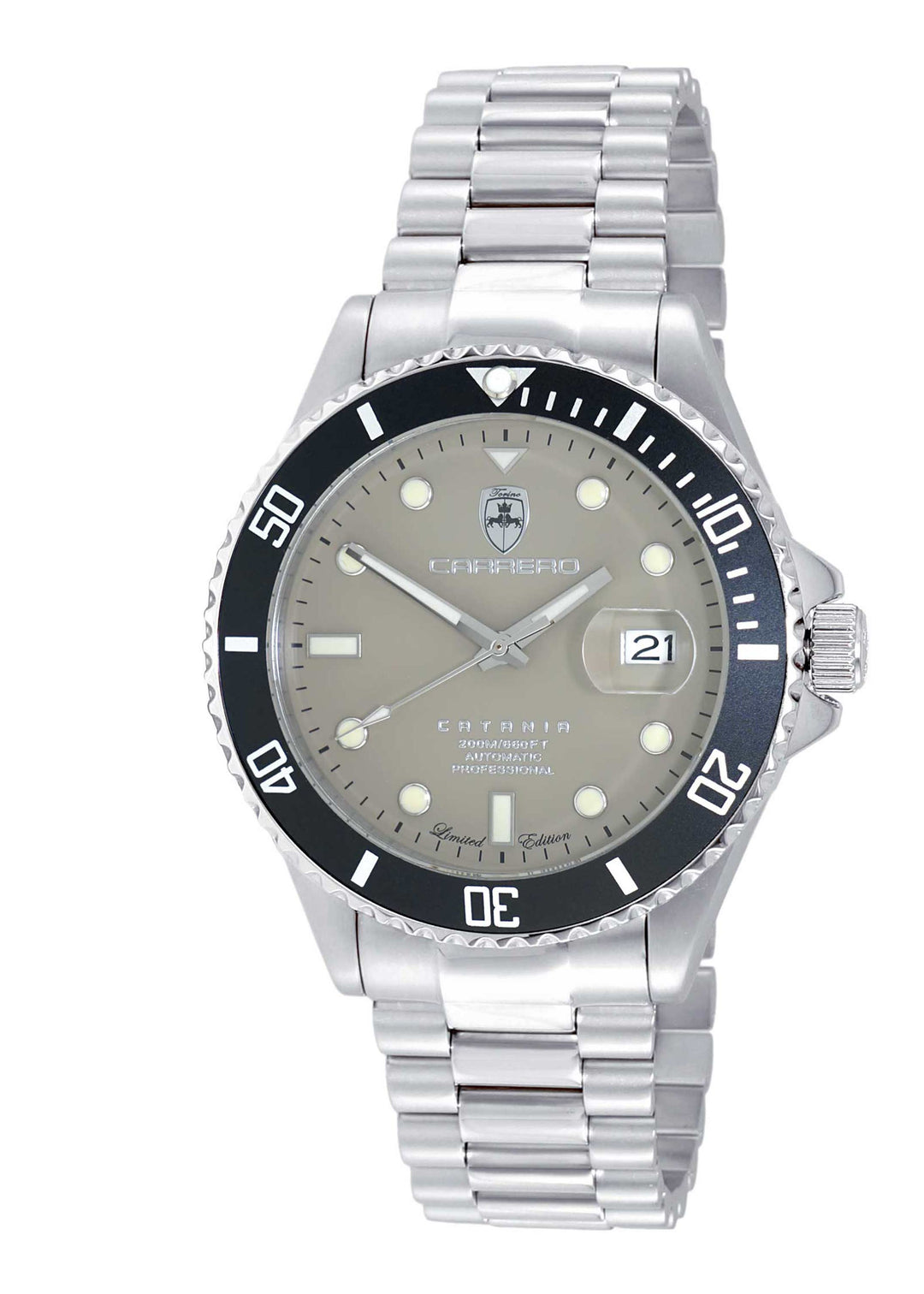 CATANIA -PD SILVER TONE/BROWN-BLACK | Brown Dial
