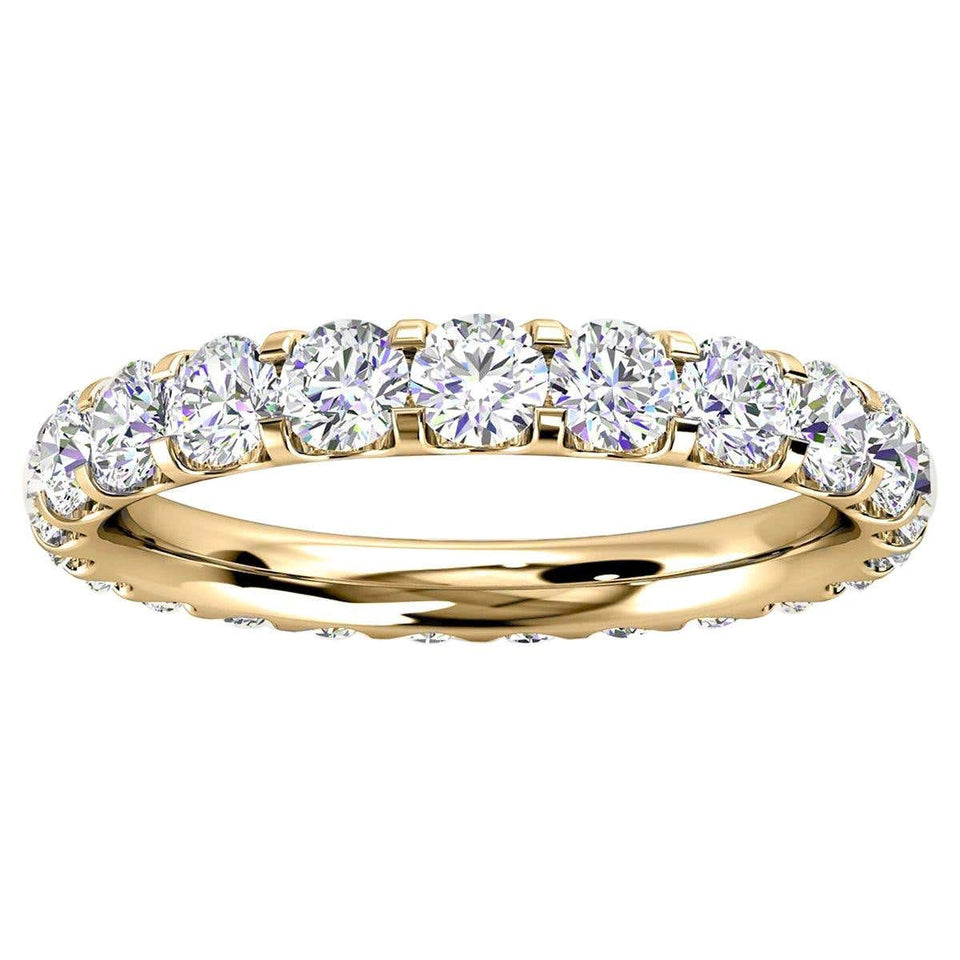 14K Yellow Gold 1.50ctw Viola Petite Eternity Micro-Prong Diamond Ring