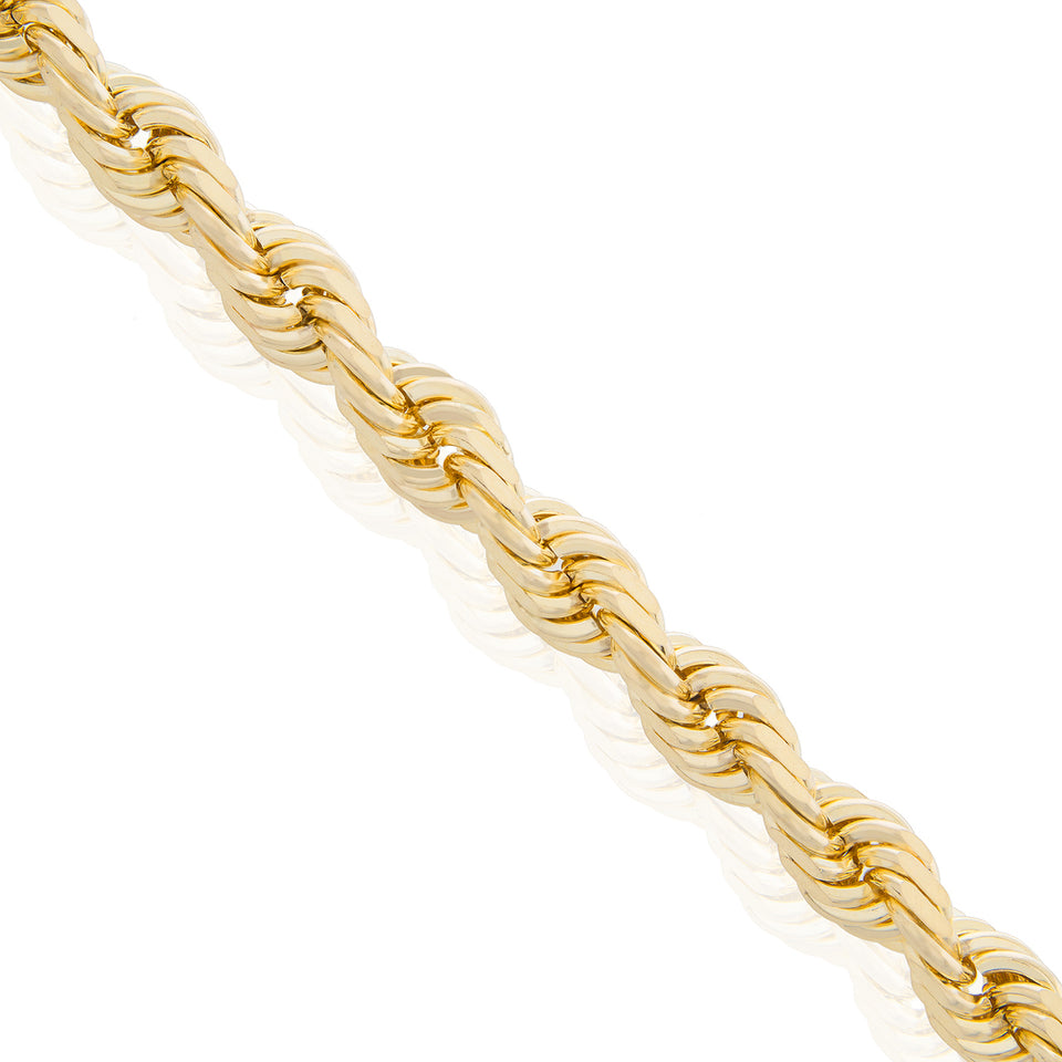 10k Yellow Gold Rope Bracelet (7.5mm)