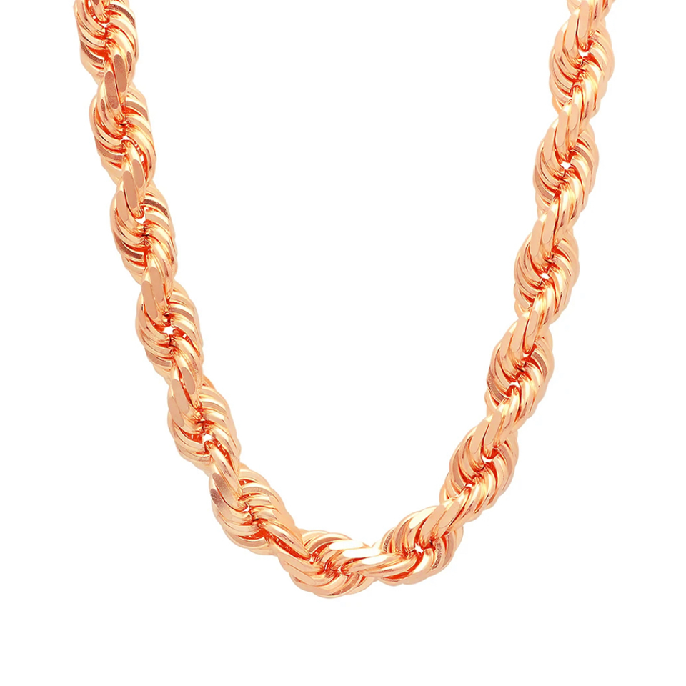14K Rose Gold Rope Chain (10mm)