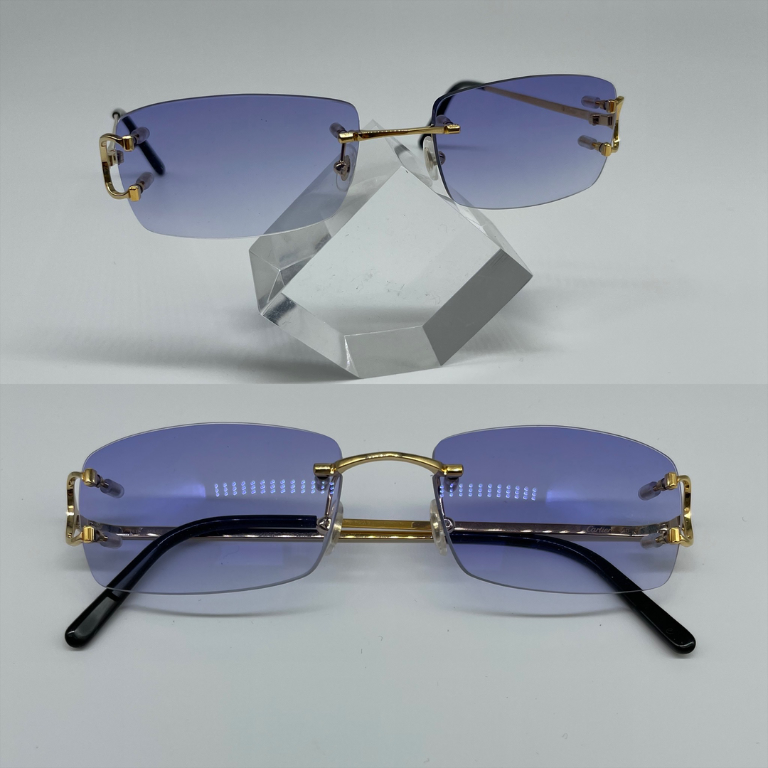 Light Purple Curved Shaped Cartier Glasses