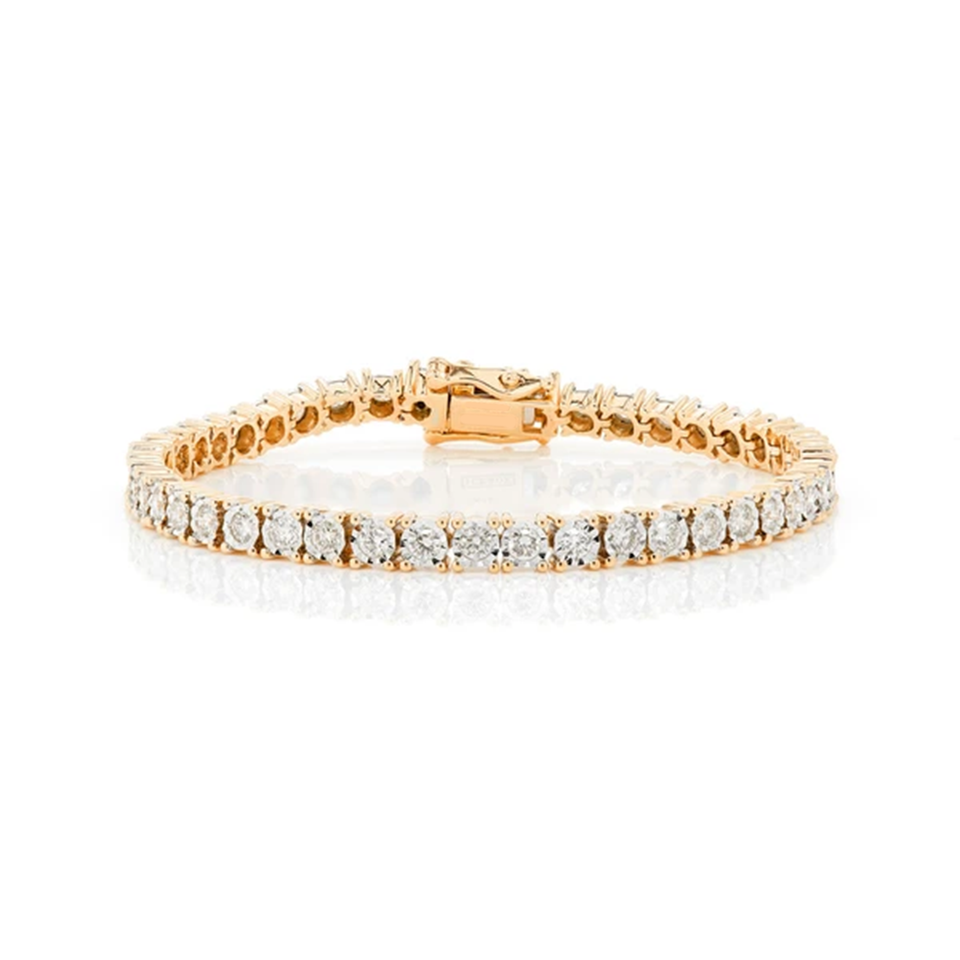 9pt Tennis Bracelet 14K Gold