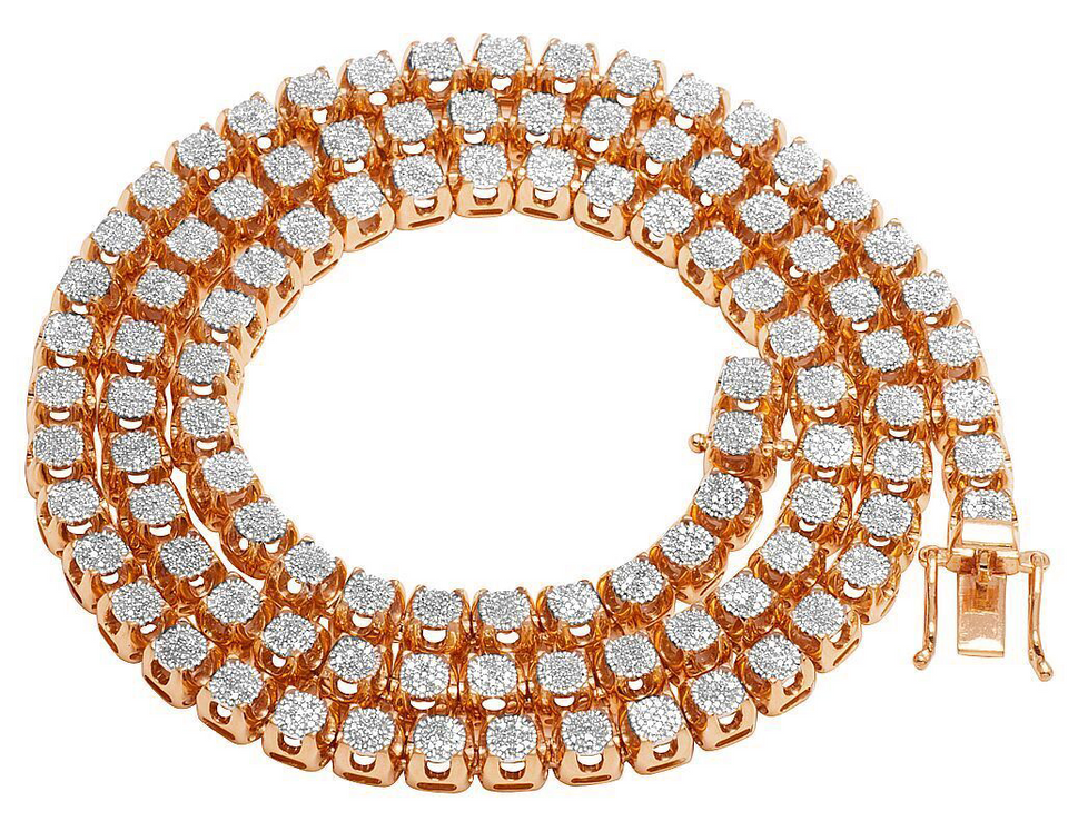 Rose gold tennis deals chain