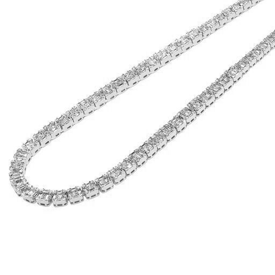 White gold diamond 2025 necklace for mens