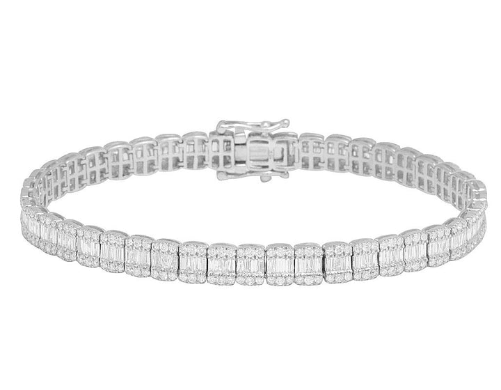 Baguette & Round Tennis Bracelet