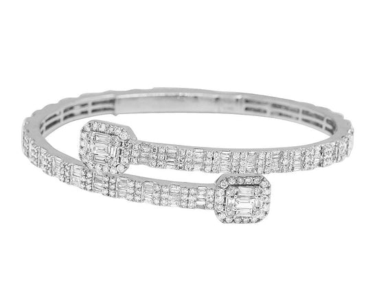 Barrolo Open Diamond Bangle Bracelet