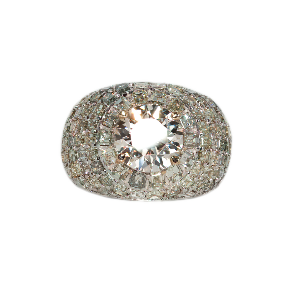 Big cluster diamond on sale rings