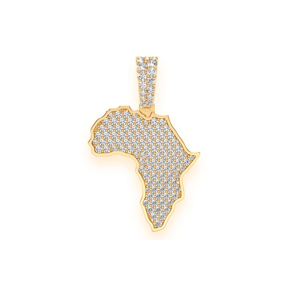 Florida State Pendant 14K Rose 1.10 ct
