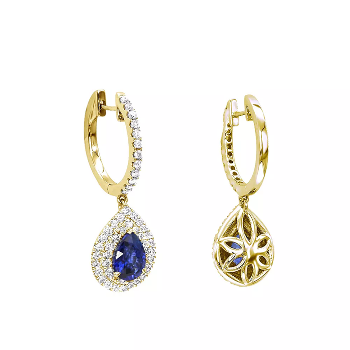 Sally Sapphire & Diamond Drop Earrings