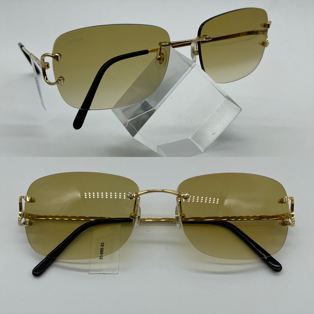 Light Tea W/ Thin Temples Cartier Glasses