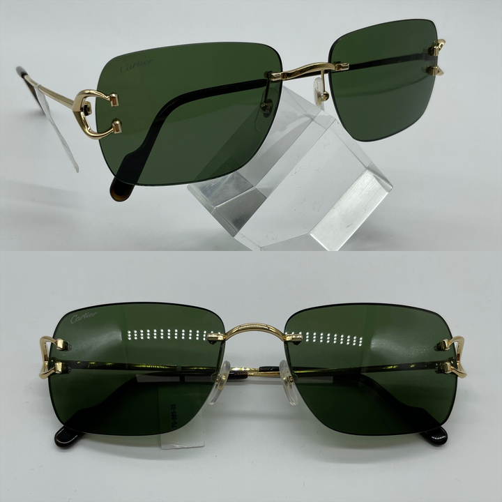 Dark Tea W/ Thin Temples Cartier Glasses