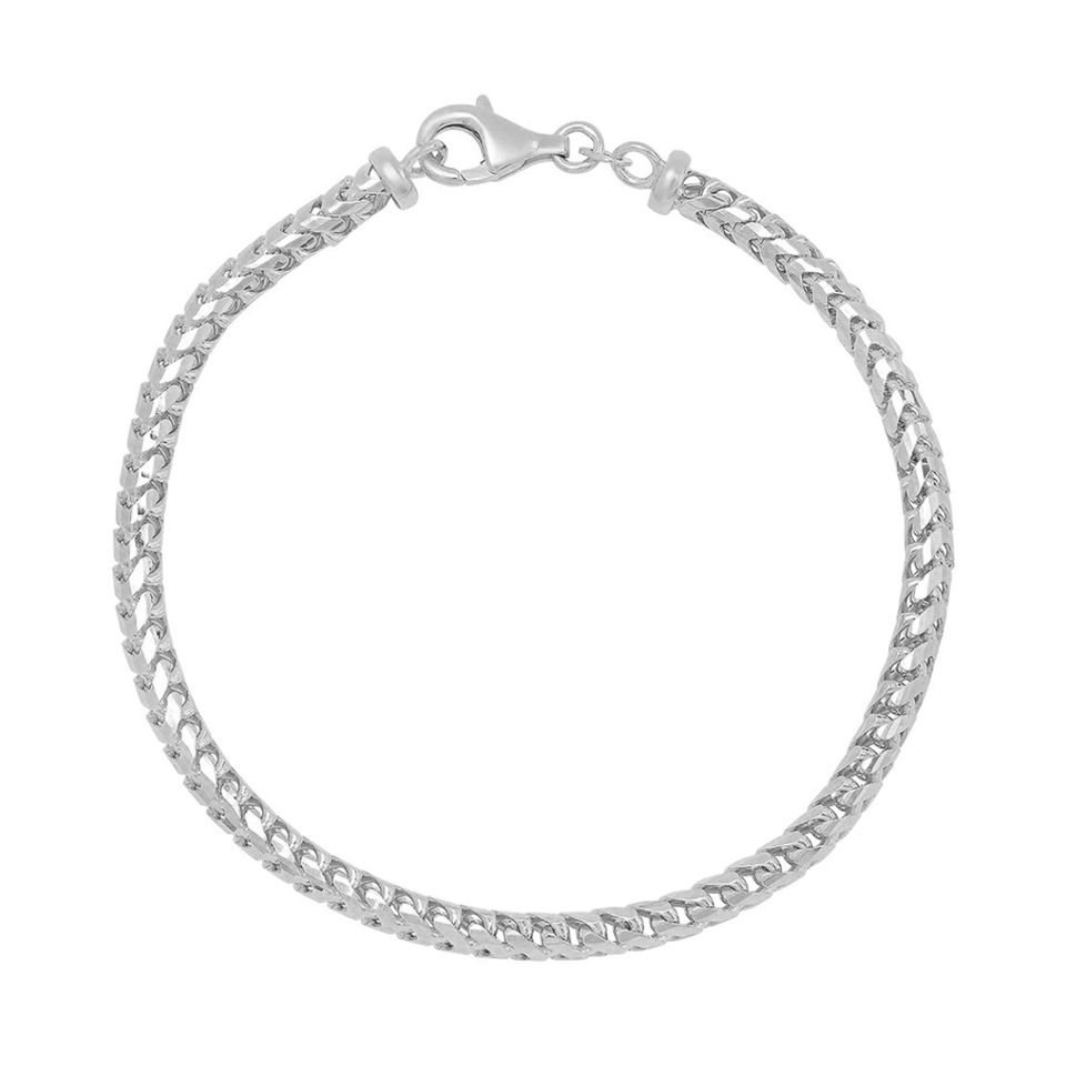 White gold clearance franco bracelet