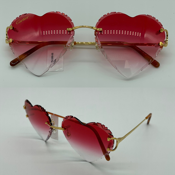 Blood Red Hearted Cartier Glasses