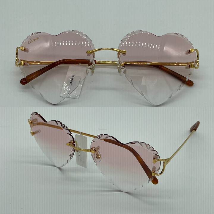 Light Pink Hearted Cartier Glasses