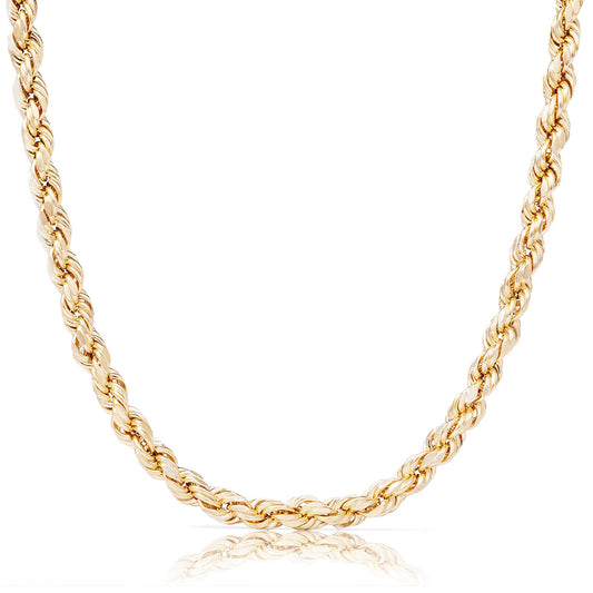 14K Yellow Gold Rope Chain (4mm)