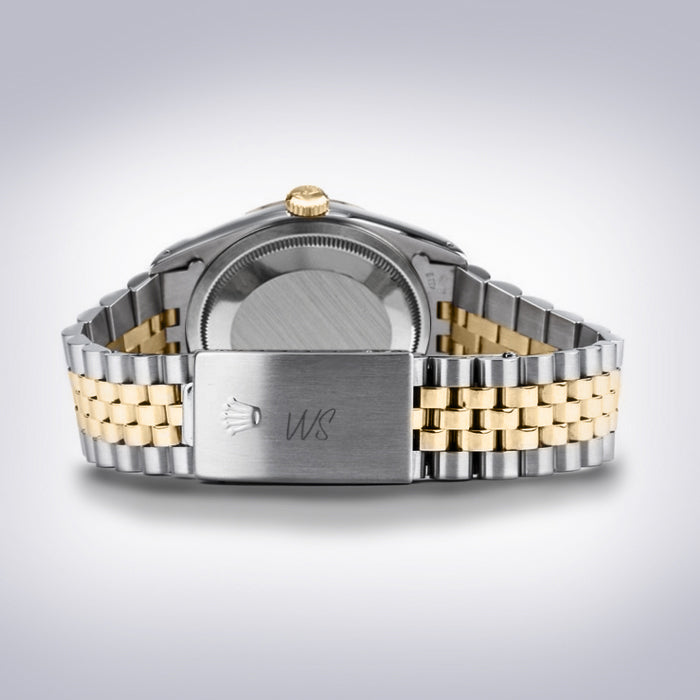 Rolex Midsize 31mm Dark Blue Tahitian Diamond Dial Diamond Bezel Stainless Steel Jubilee Datejust Watch
