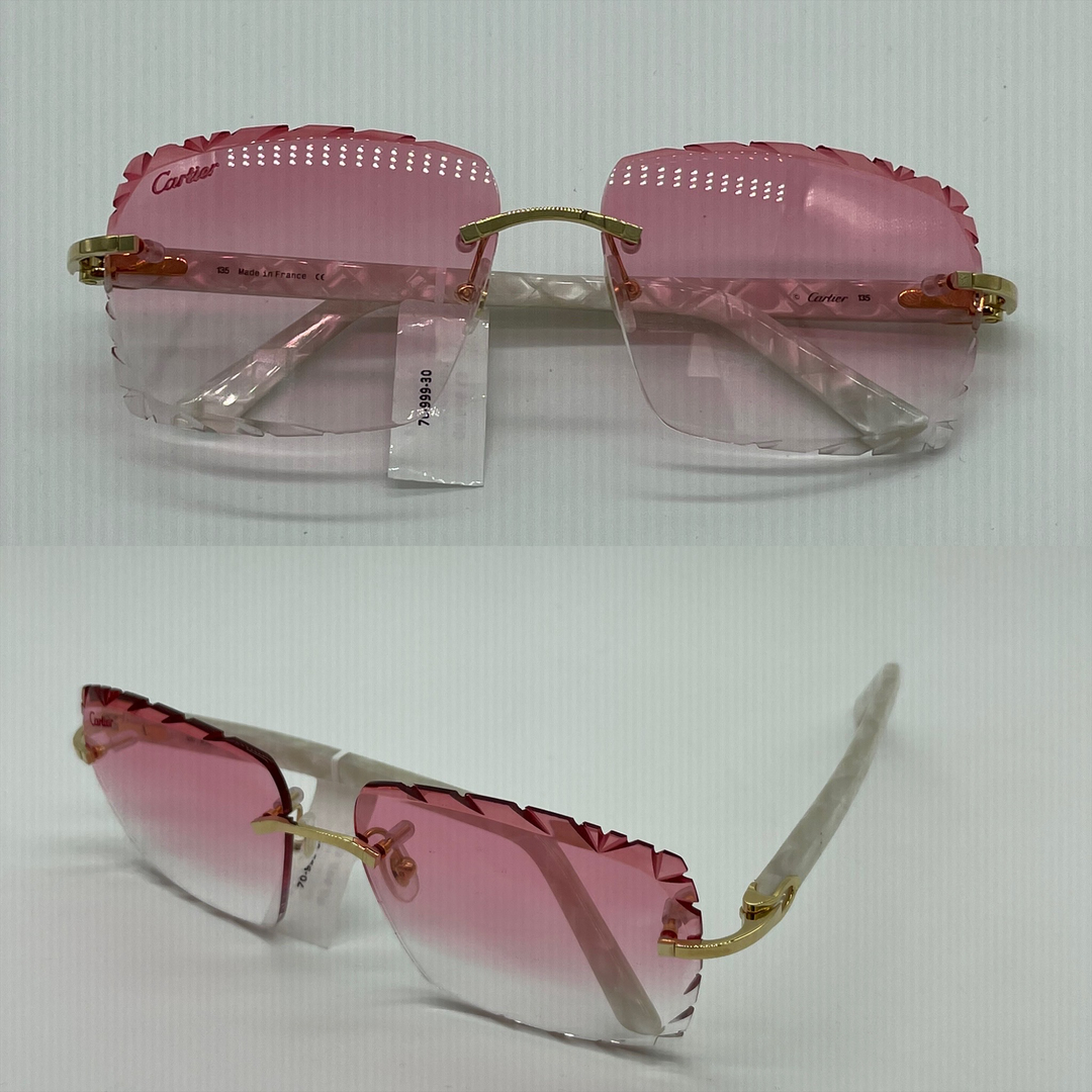 Pink Square Shaped Cartier Glasses