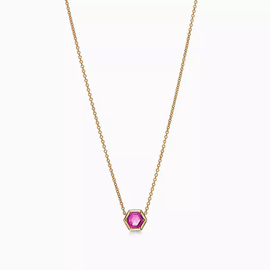 Octagon Rubylite Necklace