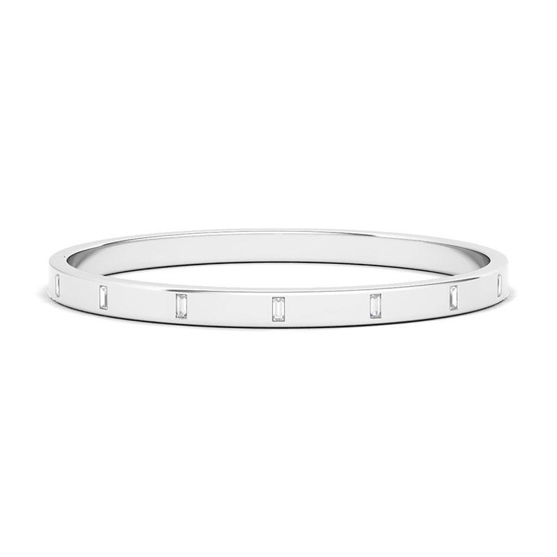 Baguette Diamond Distance Bangle