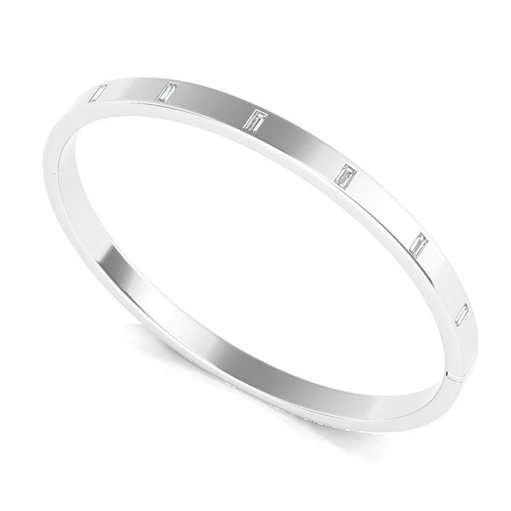 Baguette Diamond Distance Bangle