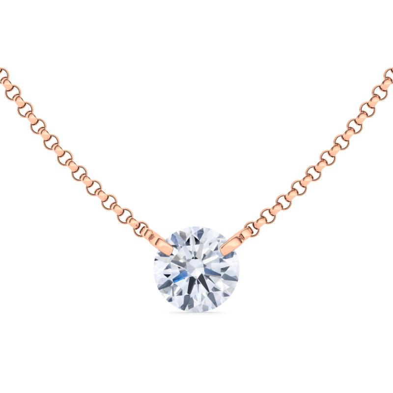 Solitaire Round Diamond Necklace