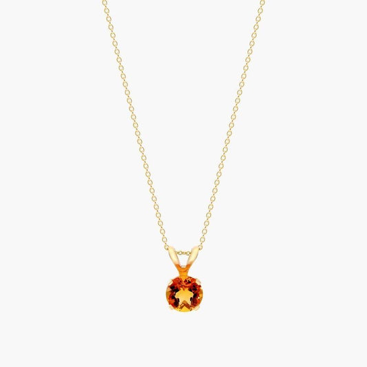 Citrine Rabbit Ear Necklace