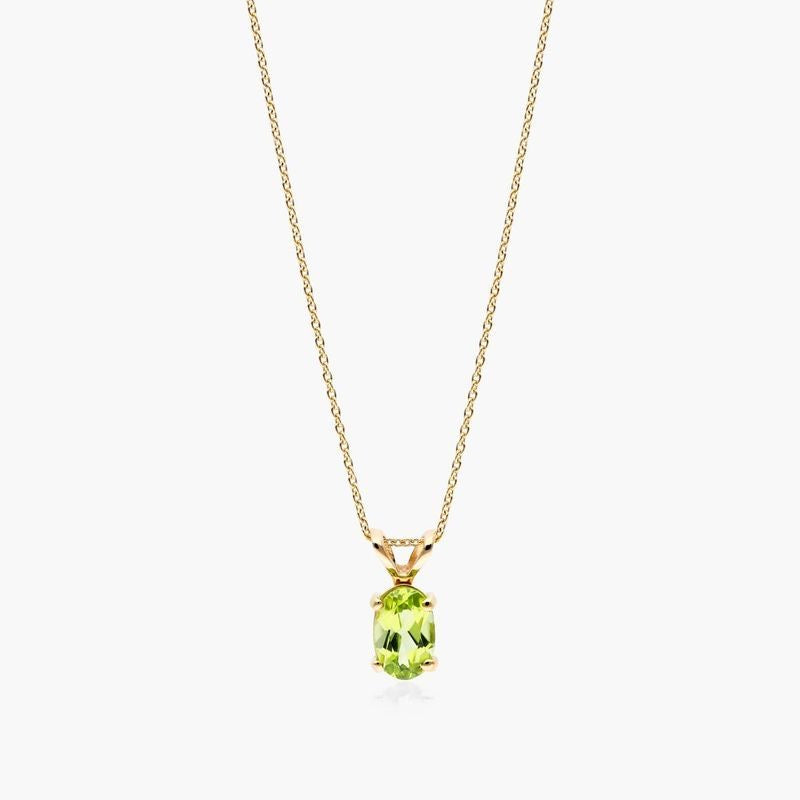 Peridot Rabbit Ear Necklace