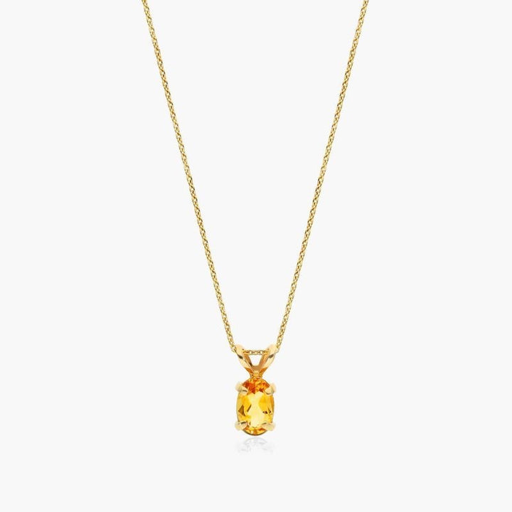 Citrine Rabbit Ear Necklace