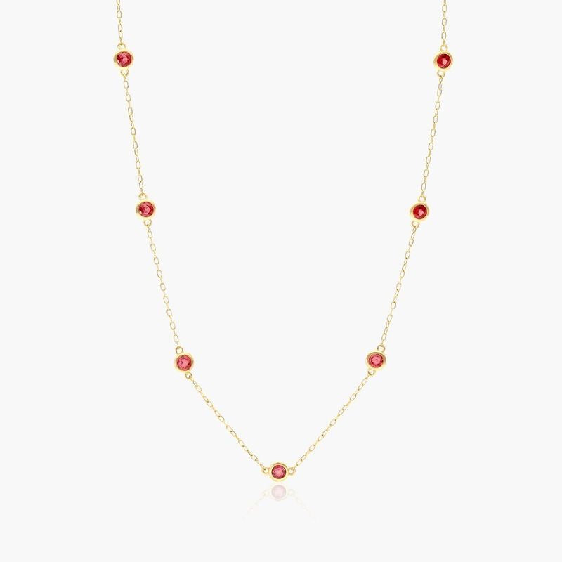 Garnet by the Yard Necklace