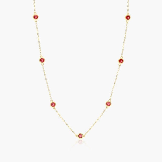 Garnet by the Yard Necklace