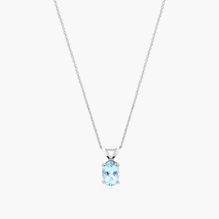 Aquamarine Rabbit Ear Necklace