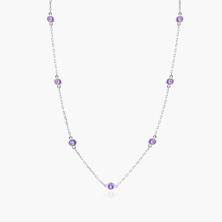 Amethyst Station Necklace