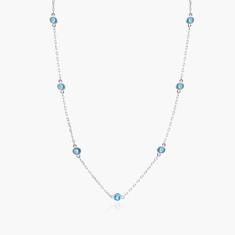 Blue Topaz by the Yard Necklace