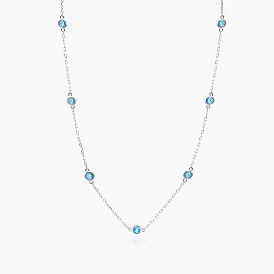 Blue Topaz by the Yard Necklace