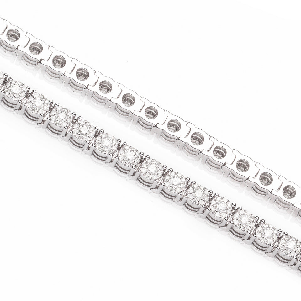 14K White Gold 3.38ctw Diamond Tennis Bracelet (4.5mm)